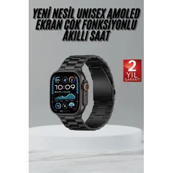 Ultra 3 Kordonlu Amoled Ekran Akıllı Saat Çok Fonksiyonlu Uyku ve Sağlık Takibi