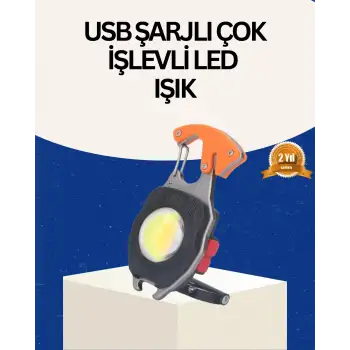 USB Şarjlı Mini LED Anahtarlık Fener