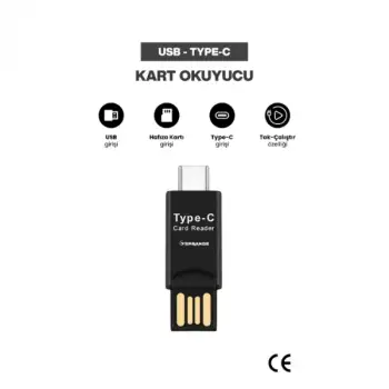 USB To Type-C Kart Okuyucu