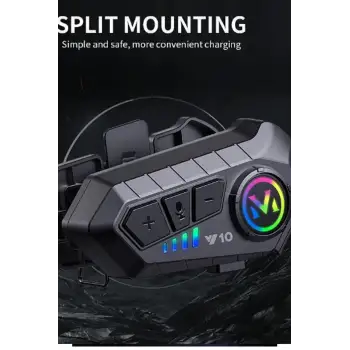 Y10 Kask Kulaklık Bluetooth Motosiklet Kulaklık 5,3 Bluetooth Intercom Motorsiklet Kulaklık