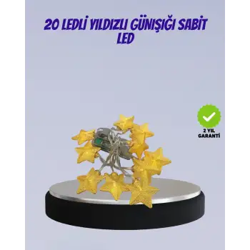 Yıldız Figürlü Led Şerit Işık 5m İç Mekan Dekor Aydınlatma