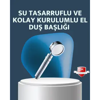 Yüksek Basınçlı 3 Fonksiyonlu Duş Başlığı