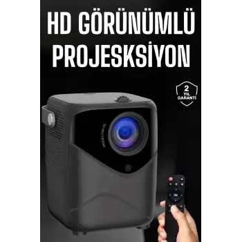 Yüksek HD Görünümlü Taşınabilir Projeksiyon Cihazı
