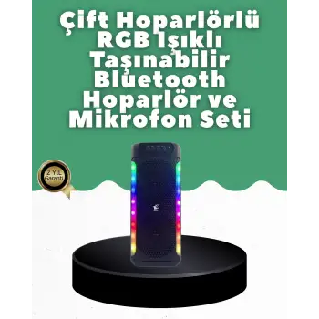 Yüksek Ses Güçlü Kablosuz Hoparlör  Karaoke Mikrofonlu
