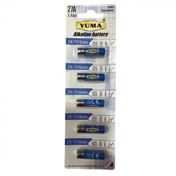 Yuma 27a Mn27 V27a V27ga 12 Volt Alkalin Pil 5’li Paket