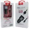 (TYPE-C) 2.4A Çift Girişli Araç Şarjı Arbaks ARB-029