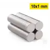 1 Adet 10x1mm Yuvarlak Neodyum Mıknatıs Güçlü Dayanıklı Magnet Nikel Kaplama