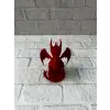 12 cm Kırmızı Ejderha Figürü Koleksiyonluk Dekoratif Biblo