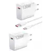 120 Watt Turbo Hızlı Şarj Aleti Seti Hızlı Şarj Adaptörü Beyaz
