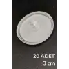 20 Adet Şeffaf Yuvarlak 3 Cm Çaplı Güçlü Disk Yapışkanlar