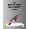 2’si 1 Arada Saç Düzleştirici ve Maşa – 5 Isı Seviyesi, Seramik Kaplama, Döner Kablolu Ergonomik Tasarım