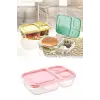 3 Bölmeli Sefer Tası Pratik Kolay Gıda Diyet Saklama Erzak Kabı