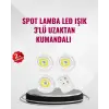 3 Lü Pilli Kablosuz Led Spot Lamba Seti Kumandalı Kolay Montaj Aydınlatma