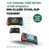 3.5 İnç Ekranlı Klasik Oyun Konsolu – 500 Dahili Oyun