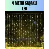 4 Metre Yılbaşı Şelale Led Perde Işık Ev Bahçe Dekor