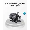 7 Renk Modlu Müzik Sensörlü Disko Topu – LED Işıklı Parti Aydınlatması
