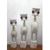 Ahşap 3lü Deve Kuşu Seti 90 Cm