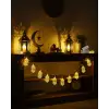 Altın Fener Detaylı Pilli Ramazan LED Işık Ev Dekorasyonu