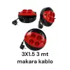 Mini Kablolu Makara 4lü 3mt (3X1,5CM)(1 ADET)
