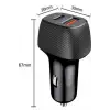 Araç İçi Hızlı Şarj Soketi 38W Oto Çakmaklık Type-C Araba Çakmaklık