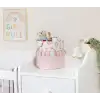 Baby Kullanımı Kolay Desenli Taşınabilir Düzenleyici Yuvarlak Sepet(pembe)
