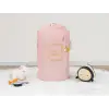 Baby Kullanımı Kolay Desenli Taşınabilir Torbalı Yuvarlak Sepet(pembe) Çamaşır Sepeti 04270