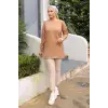 Yeni Stil Bej Arma Detay Tunik 10020