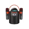 Bluetooth Aile Parti Seti Kablosuz Çift Mikrofon 6 Ses Degıstırme Siyah