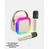 Bluetooth Karaoke Hoparlör Renkli LED Işıklı ve Type-C Şarjlı