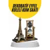 Dekoratif Eyfel Kulesi ve Kum Saati Vintage Tarzı Masa Süsü Biblo