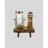 Deniz Feneri Tasarımlı Ahşap Kum Saati – Retro Masa Aksesuarı