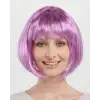 Düz Kesim Küt Parti Peruğu Rose Pembe