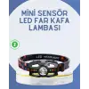 El Sensörlü LED Far Suya Dayanıklı Şarjlı Kafa Lambası