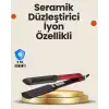 Elektriklenmeyi Azaltan İyonlu Saç Düzleştirici – Titanyum Plaka ve Şık Tasarım