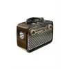 Eskitme Nostalji Tasarımlı Bluetoothlu Nostalji Radyo Ahşap Nostaljik Görünümlü