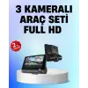 Full HD 1080P 3 Kameralı Araç DVR – Gece Görüşlü ve G-Sensörlü Güvenlik Çözümü