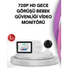 Gece Görüşlü Bebek Kamerası Ninni ve Alarm Özellikli