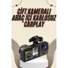 Gece Görüşlü DVR 3 Lensli Araç İçi Sürüş Kamerası Video Kaydedici