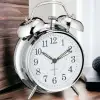 Gümüş Renk Metal Çalar Masa Saati