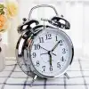 Gümüş Renk Metal Çalar Masa Saati