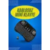 Işıklı Kablosuz Mini Klavye ve Dokunmatik Mouse Seti Türkçe Kablosuz