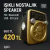 Işıklı Nostaljik Speaker Fm Bluetooth Usb Sd Card YST-212