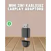 Kablosuz CarPlay Adaptörü – USB-A & Type-C Uyumlu Hızlı Bağlantı Cihazı