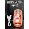 Kablosuz Mouse Fare 5.0 Bluetooth Bağlantılı USB Girişli