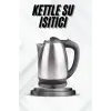 Kettle Su Isıtıcı C F Priz Uyumlu 220 - 240 V Paslanmaz Çelik Kablolu