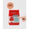 Kırmızı ATM Tasarımlı Şifreli Para Kasası Kumbara