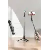 Kumandalı Tripod Telefon Tutucu Selfie Çubuğu 360 Derece Dönebilen