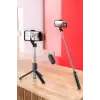 Kumandalı Tripod Telefon Tutucu Selfie Çubuğu 360 Derece Dönebilen