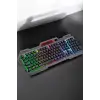Led Işıklı  Klavye Usb Girişli RGB Işıklı Q Klavye Mouse Hediyeli