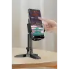 Masaüstü Telefon Standı 360 Derece Dönebilen Başlıklı Ayaklı Telefon Tripodu